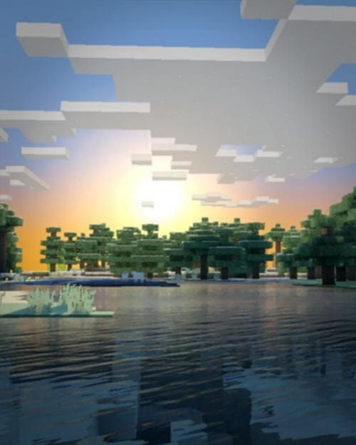 Sunset landscape portrait background