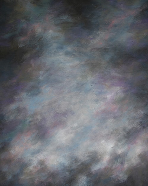 Moody blue and grey painted portrait background