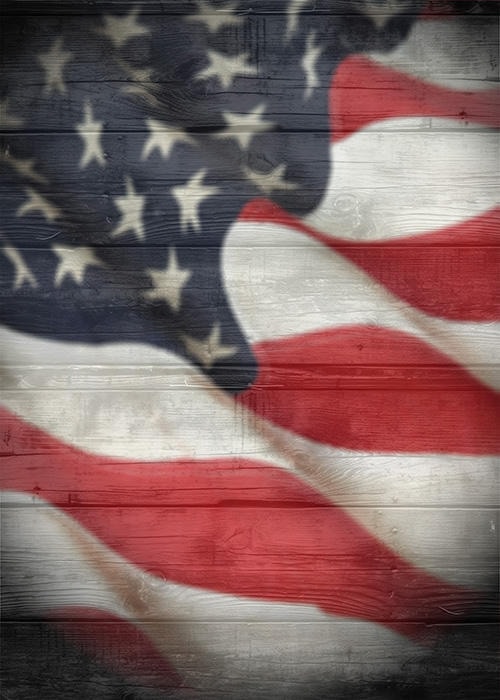 American flag portrait background