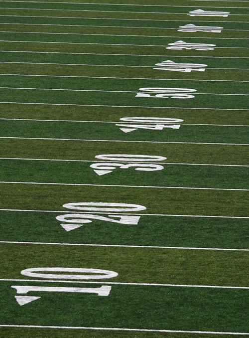 Football field portrait background
